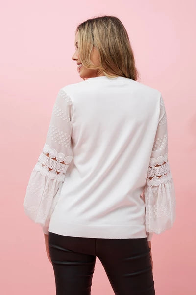 Lace 2025 white jumper