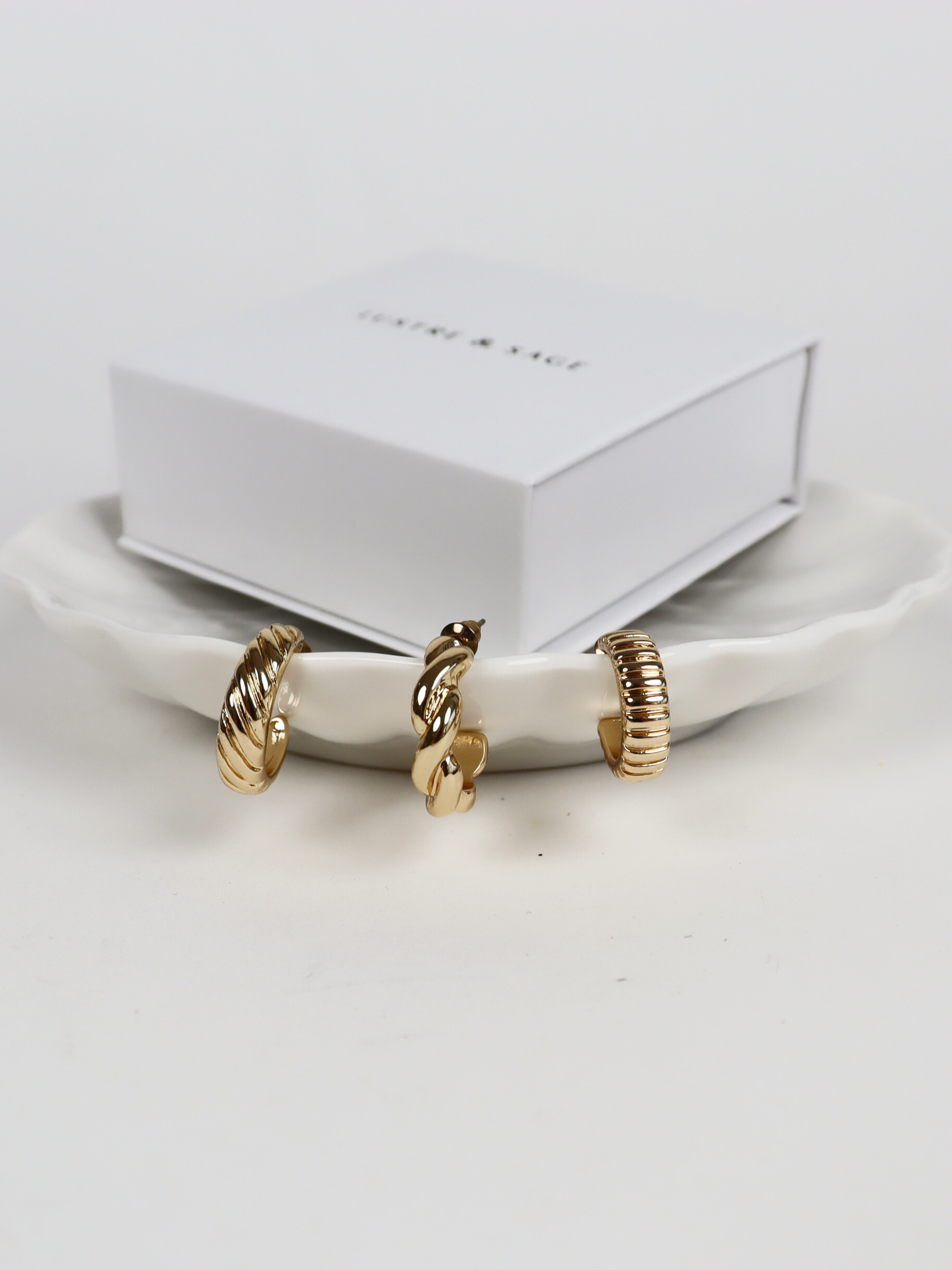 L&amp;S Mondo 3 Piece Earring Set