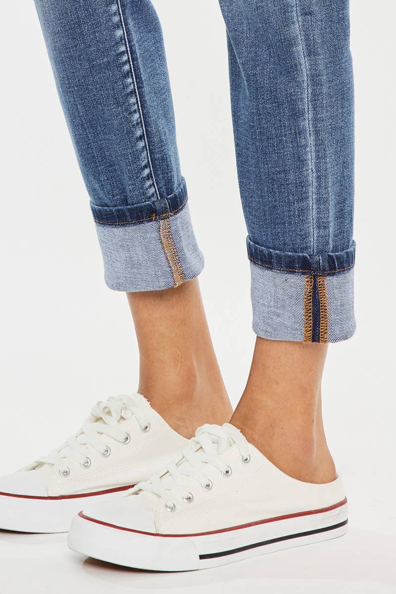 OPEN PACK HIGH RISE SKINNY STRAIGHT JEANS-KC8414M