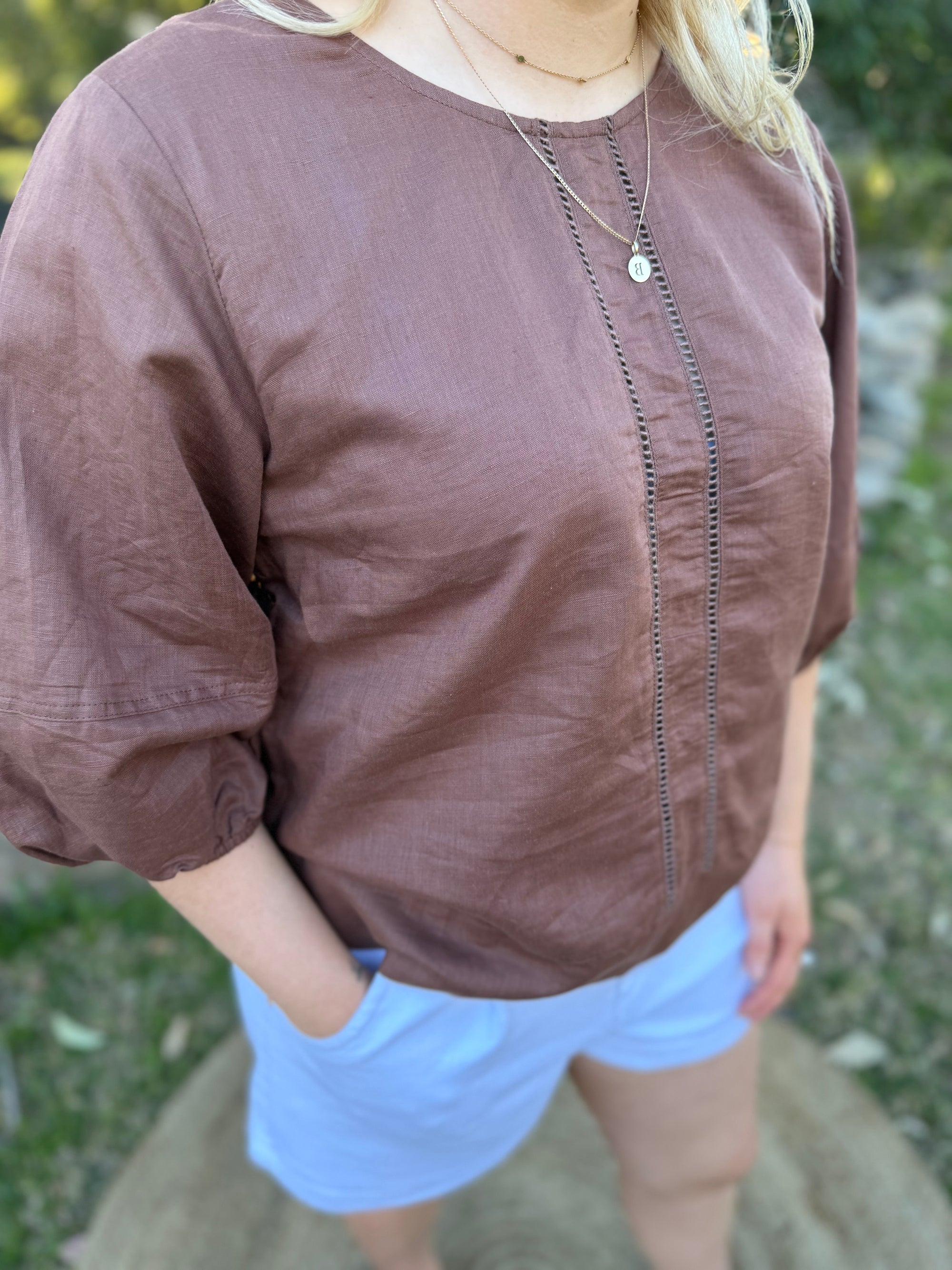 The Harlow Chocolate Blouse
