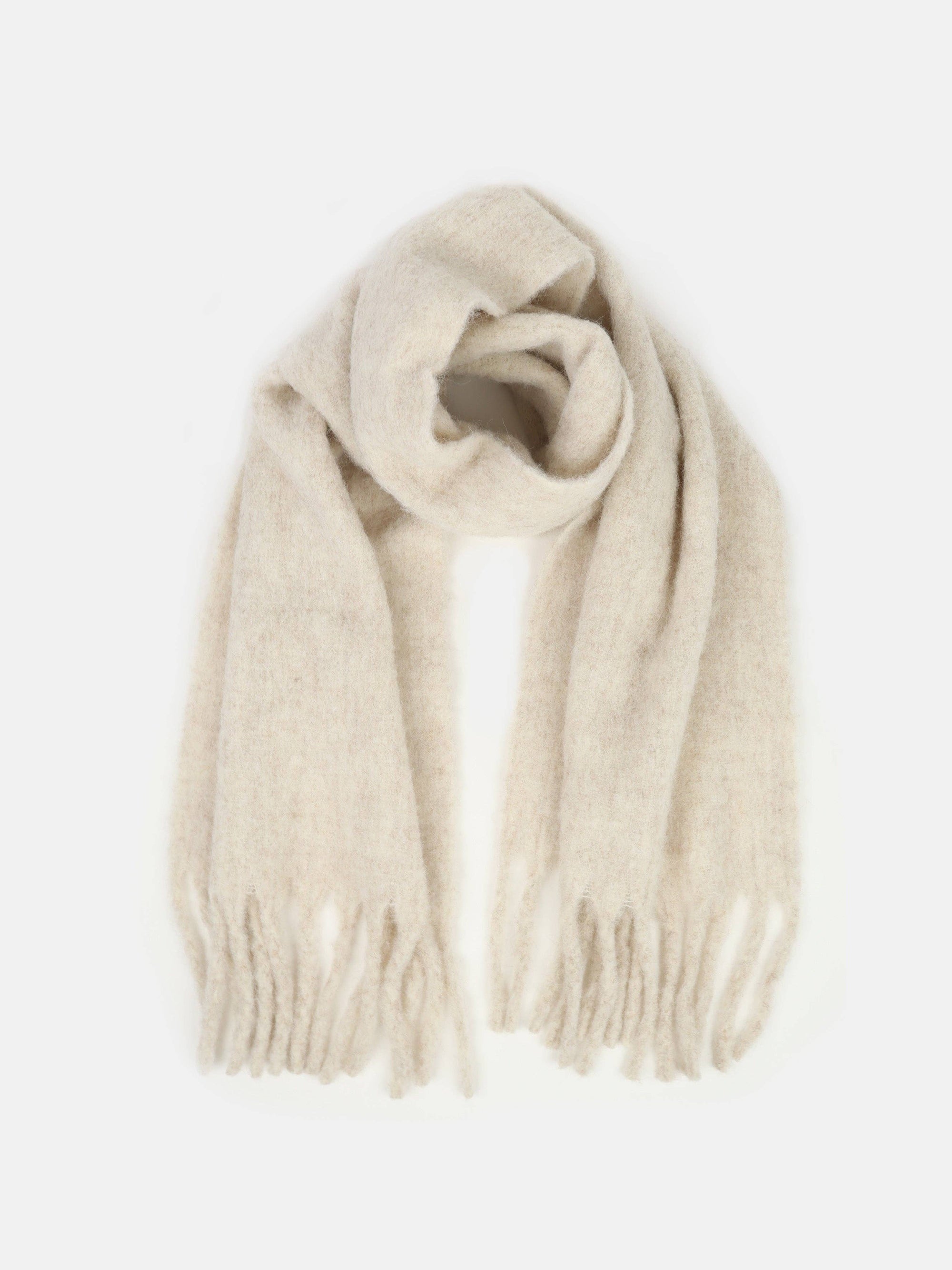 Hampton Oatmeal Fluffy Scarf