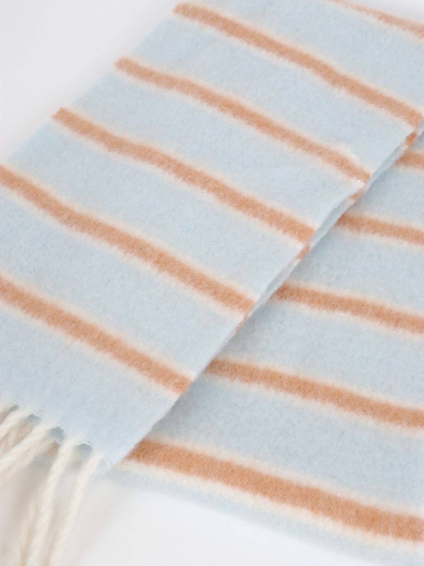 Cloud Stripe Fluffy Scarf