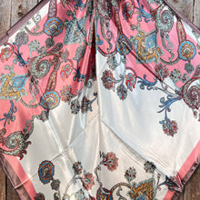 Wild Rag - 35X35" Pink & Brown Paisley Scarf