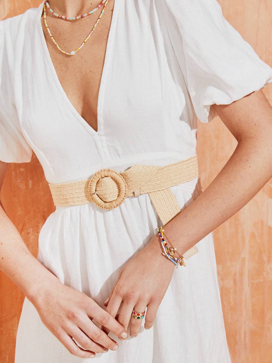 Shelley Round Buckle Stretchy Belt