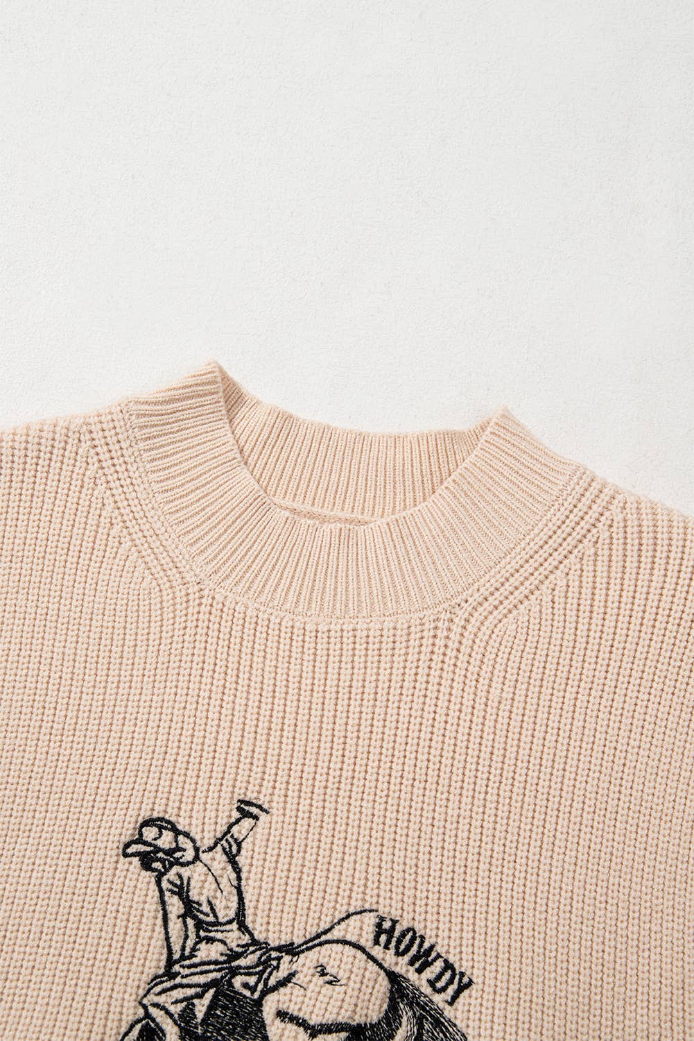 Pre Order - arrival by the end of June Western HOWDY Rodeo Cowboy Summer Short Sleeve Sweater