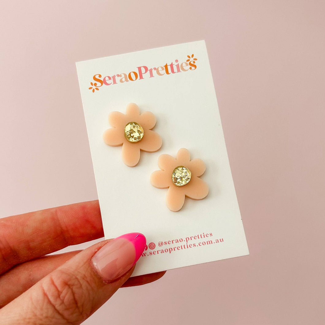 Peach Sophia Studs