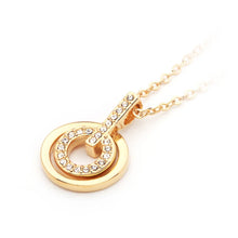 MYJS Concentric Circle Necklace with Clear 16k GP Bridal