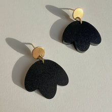 Bloom - Gold and Black Dangle Earrings