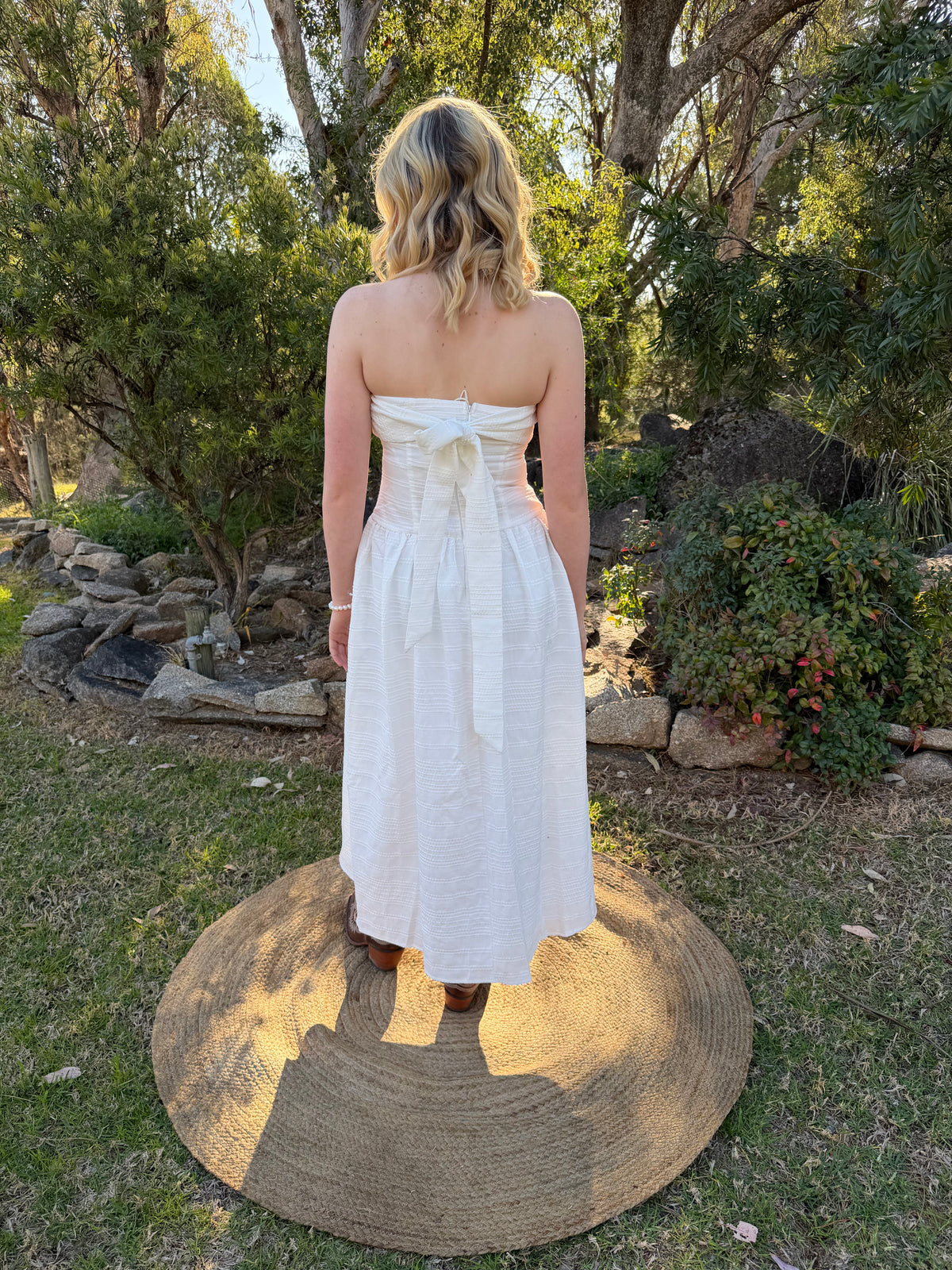 The Nola Bow Dress white