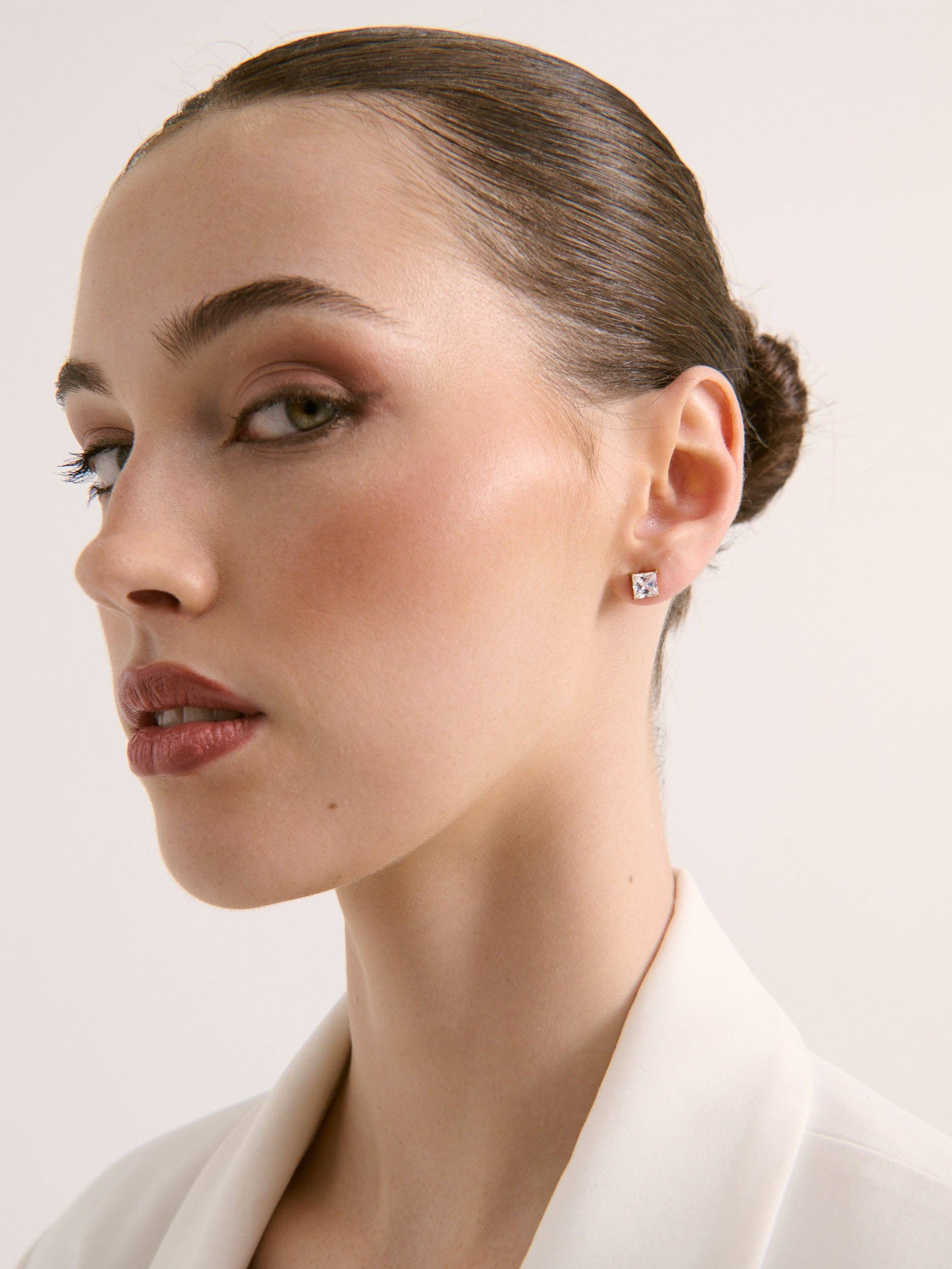 Clara Crystal 18K Gold Plated Stud Earrings