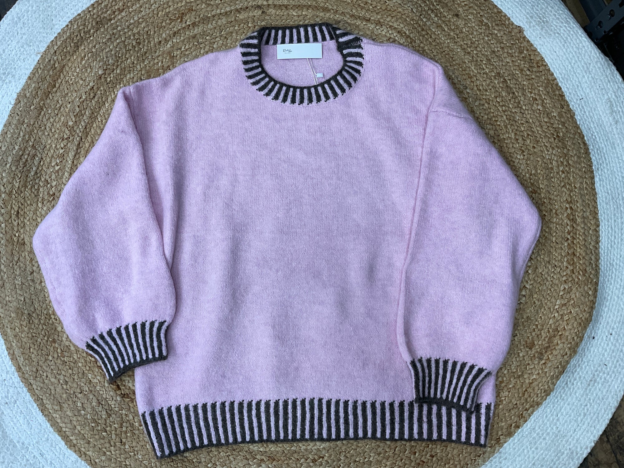 Pink and Chocolate knit