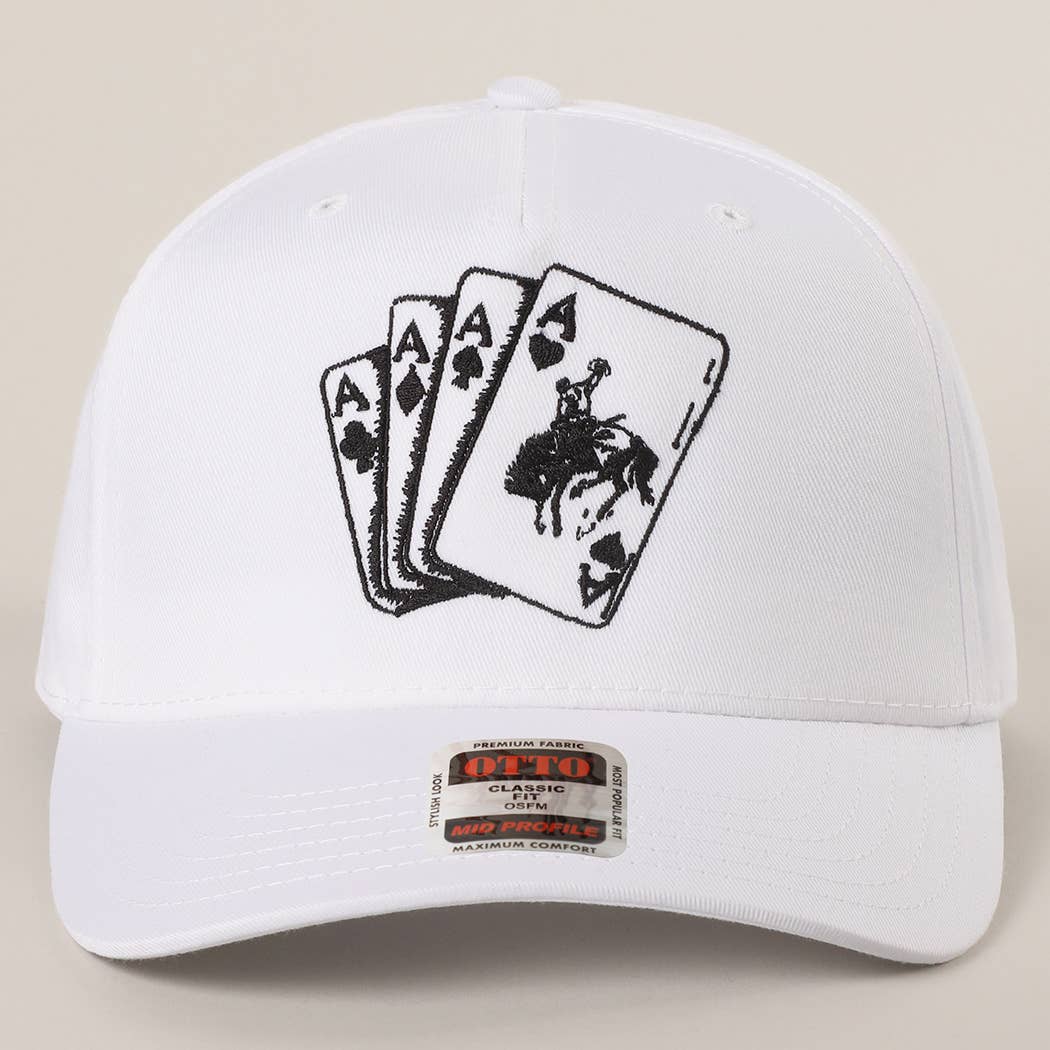 Western Cowboy Card Embroidered Trucker Hat