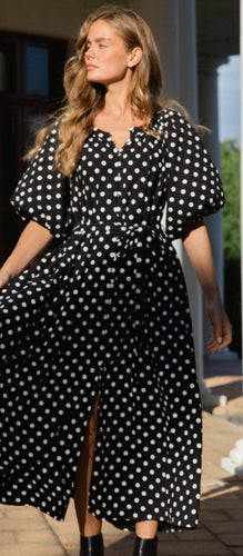 Kaya Maxi - Black Spot Dress