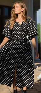 Kaya Maxi - Black Spot Dress