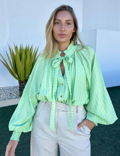 Gingham Top -  826 - Green