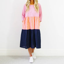 Molly Tangerine 100% Linen Dress