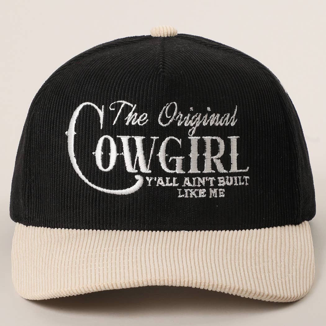 ORIGINAL COWGIRL Corduroy Trucker Hat