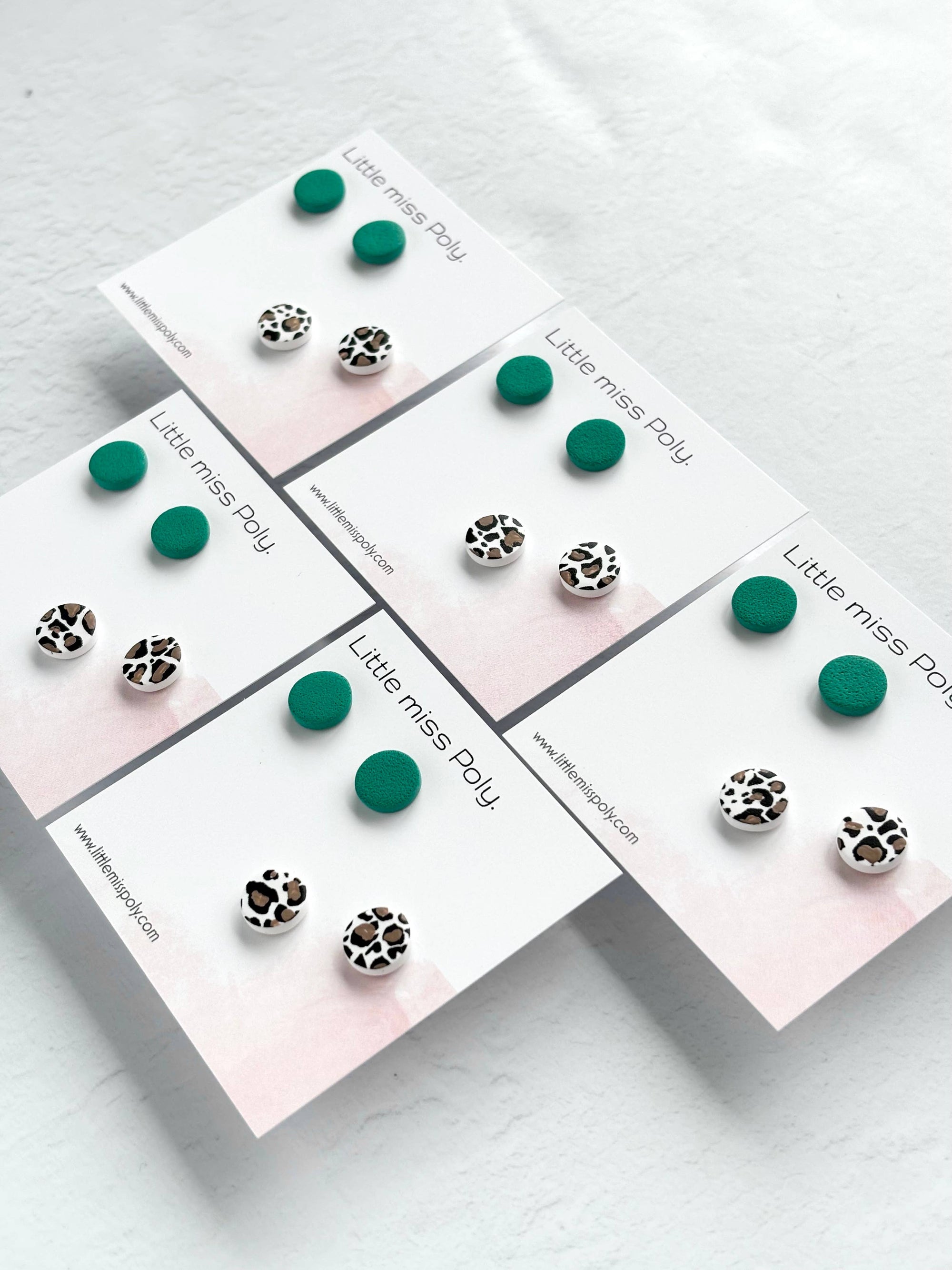 Mini Leopard Stud Pack - Forest Green