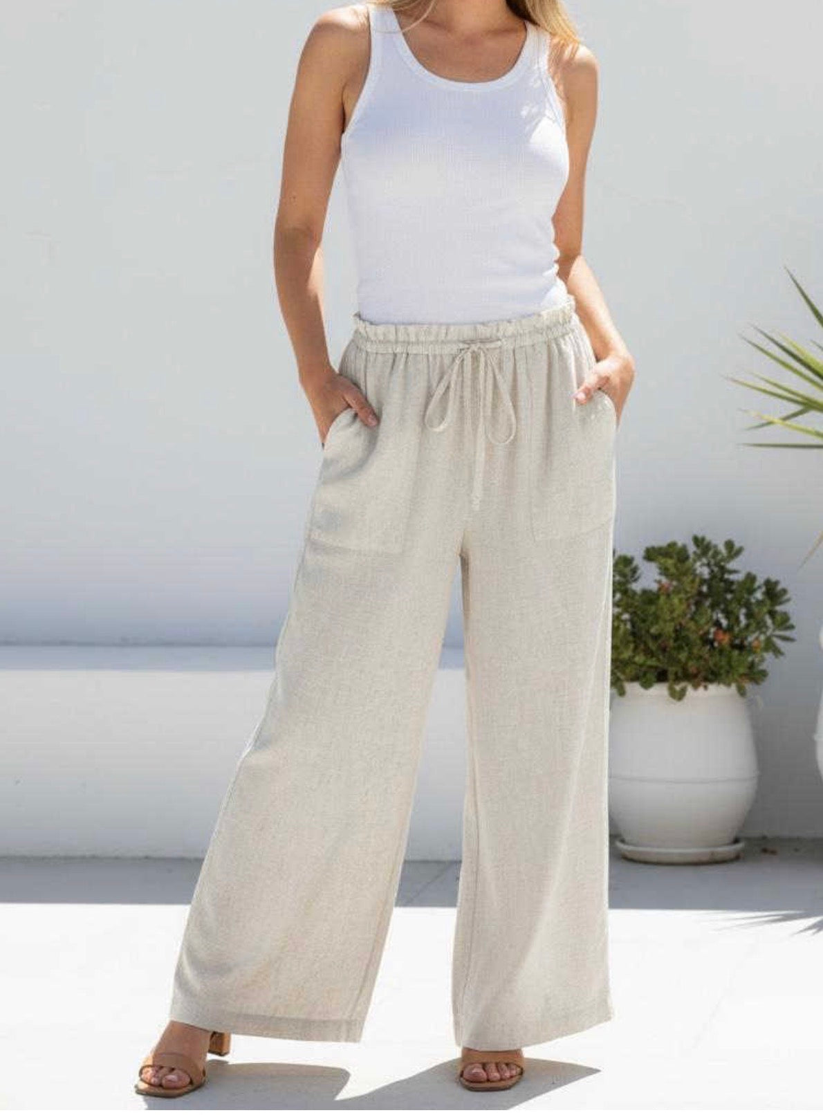 Cream Pants