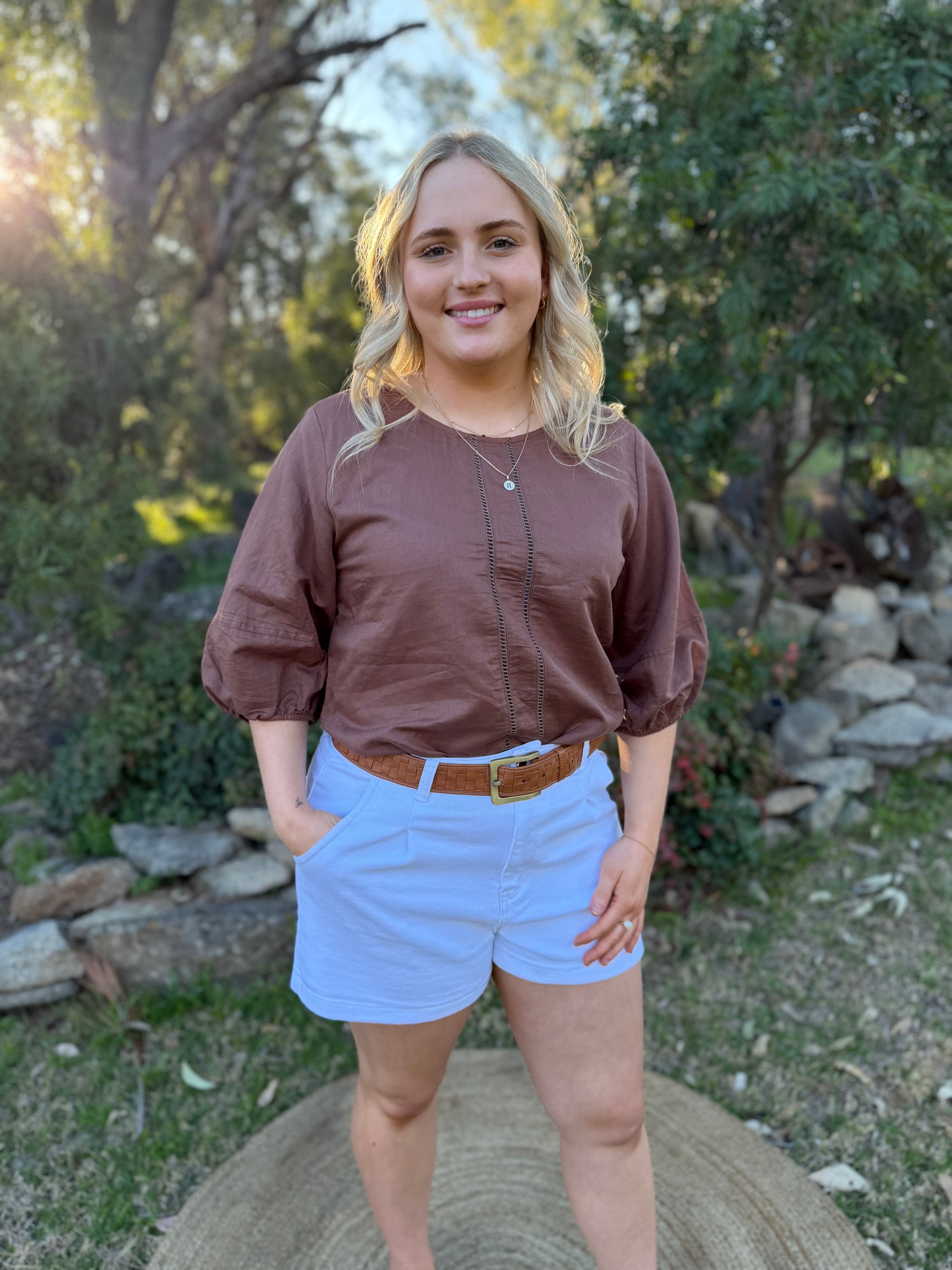 The Harlow Chocolate Blouse