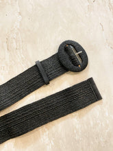 Alora Round Buckle Straw Belt- biscuit