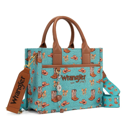 WRANGLER WESTERN PRINT COWGIRL TOTE CROSSBODY BAG