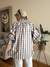 Gingham Top - 914 - Grey