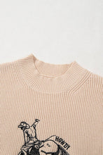 Western Rodeo Cowboy Short Sleeve Sweater