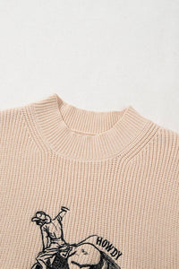 Western Rodeo Cowboy Short Sleeve Sweater