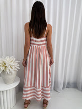 Striped Maxi Dress - Dusty Pink