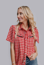 MK611 SL Button Down Shirt - Red Gingham