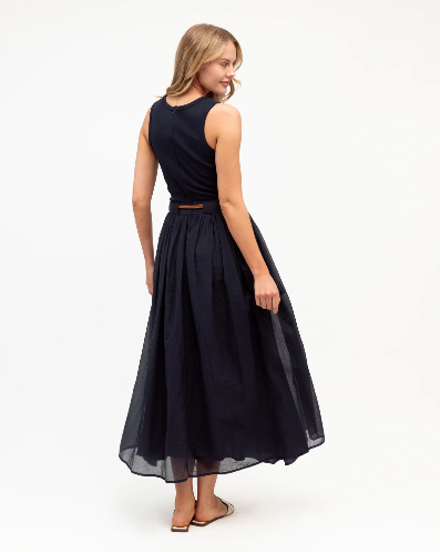 Scarlet Vale Midi Dress Navy