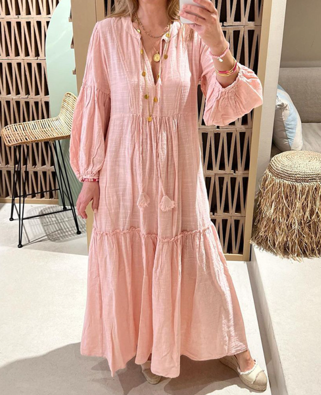 Cotton Linen Maxi Dress
