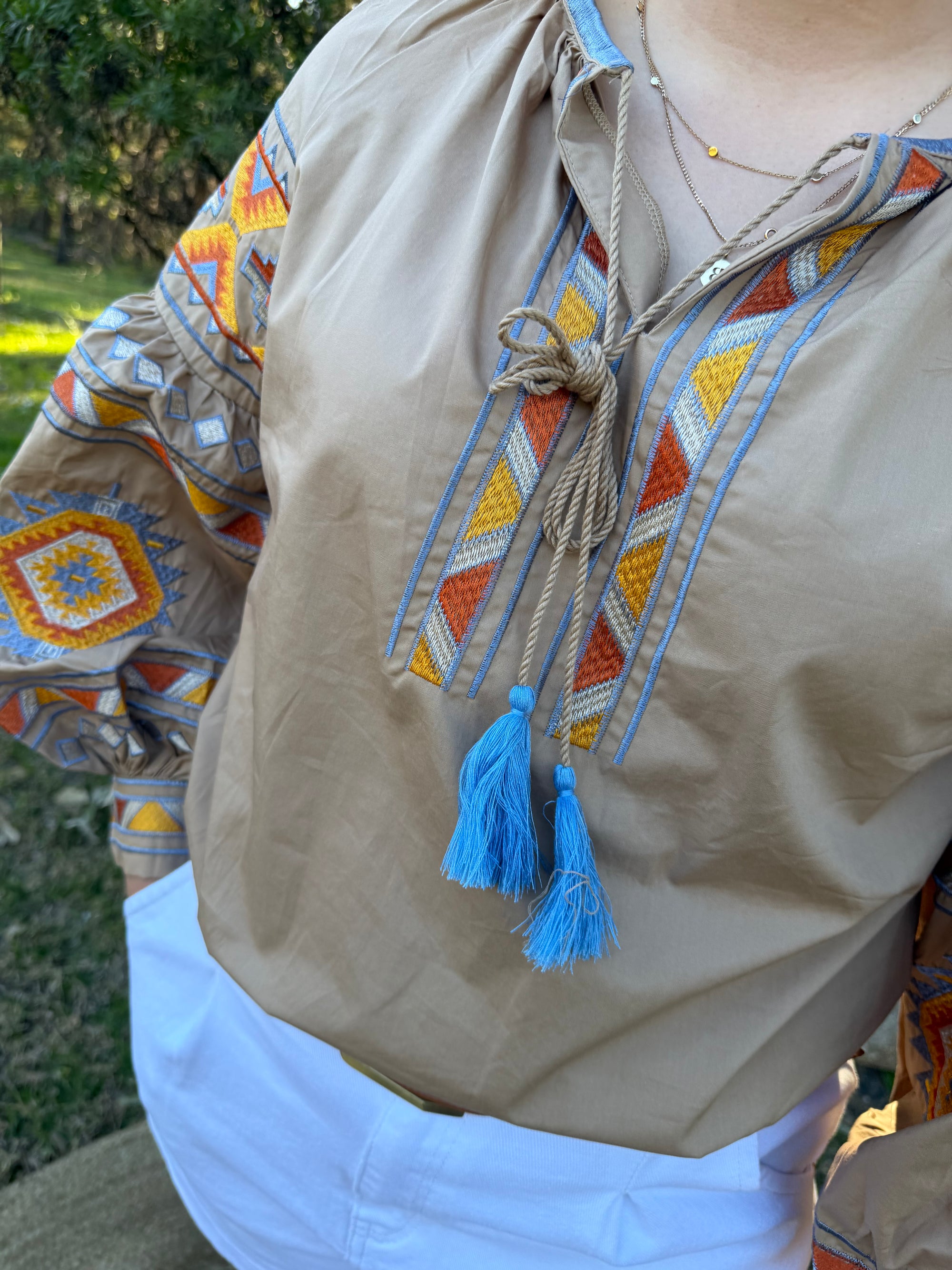 The Mesa Blouse Tan