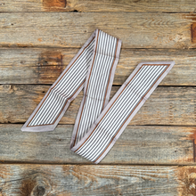 Wild Rag - Cream and Brown Western Skinny Mini Scarf / Cowgirl Necktie