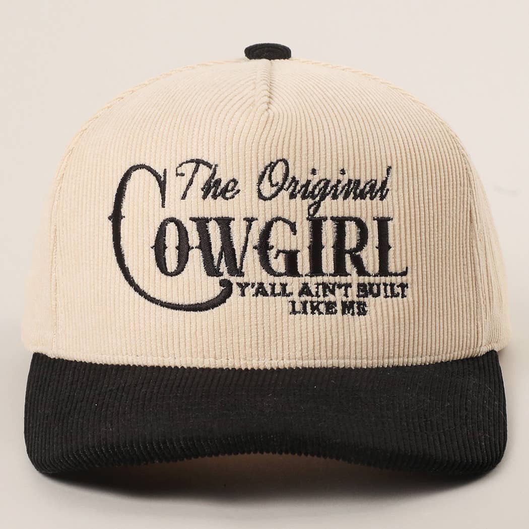 ORIGINAL COWGIRL Corduroy Trucker Hat