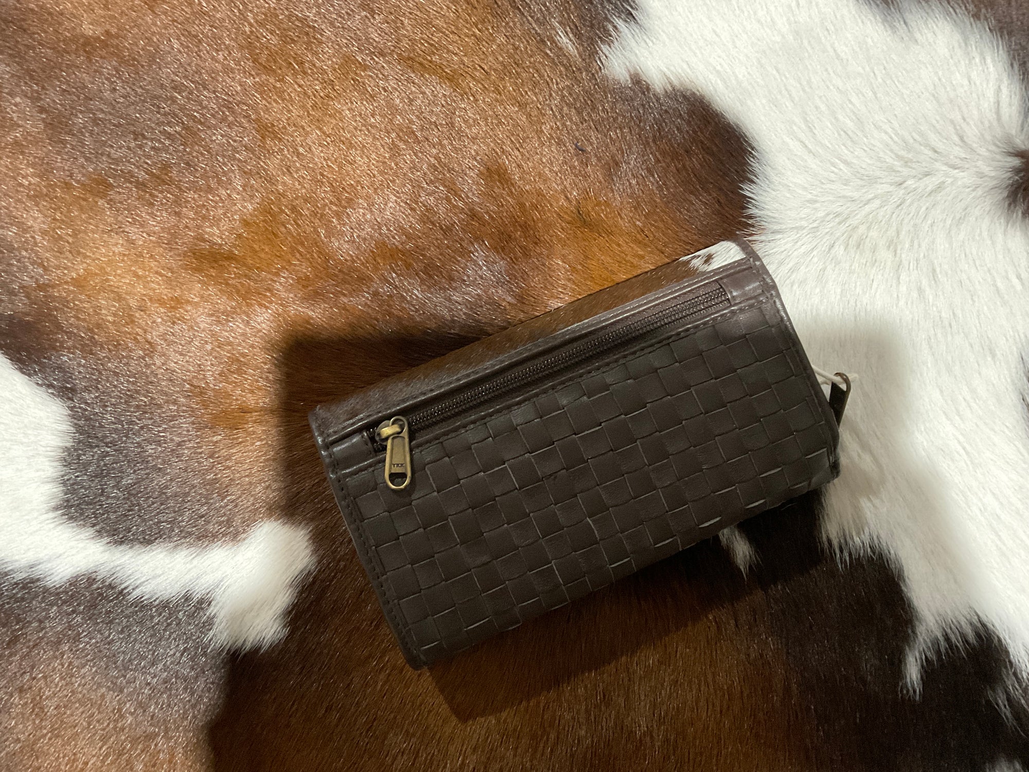 Cowhide - New York Thick Weave - Chocolate - Wallet