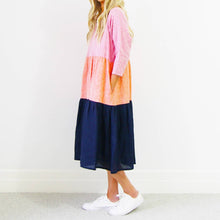 Molly Tangerine 100% Linen Dress