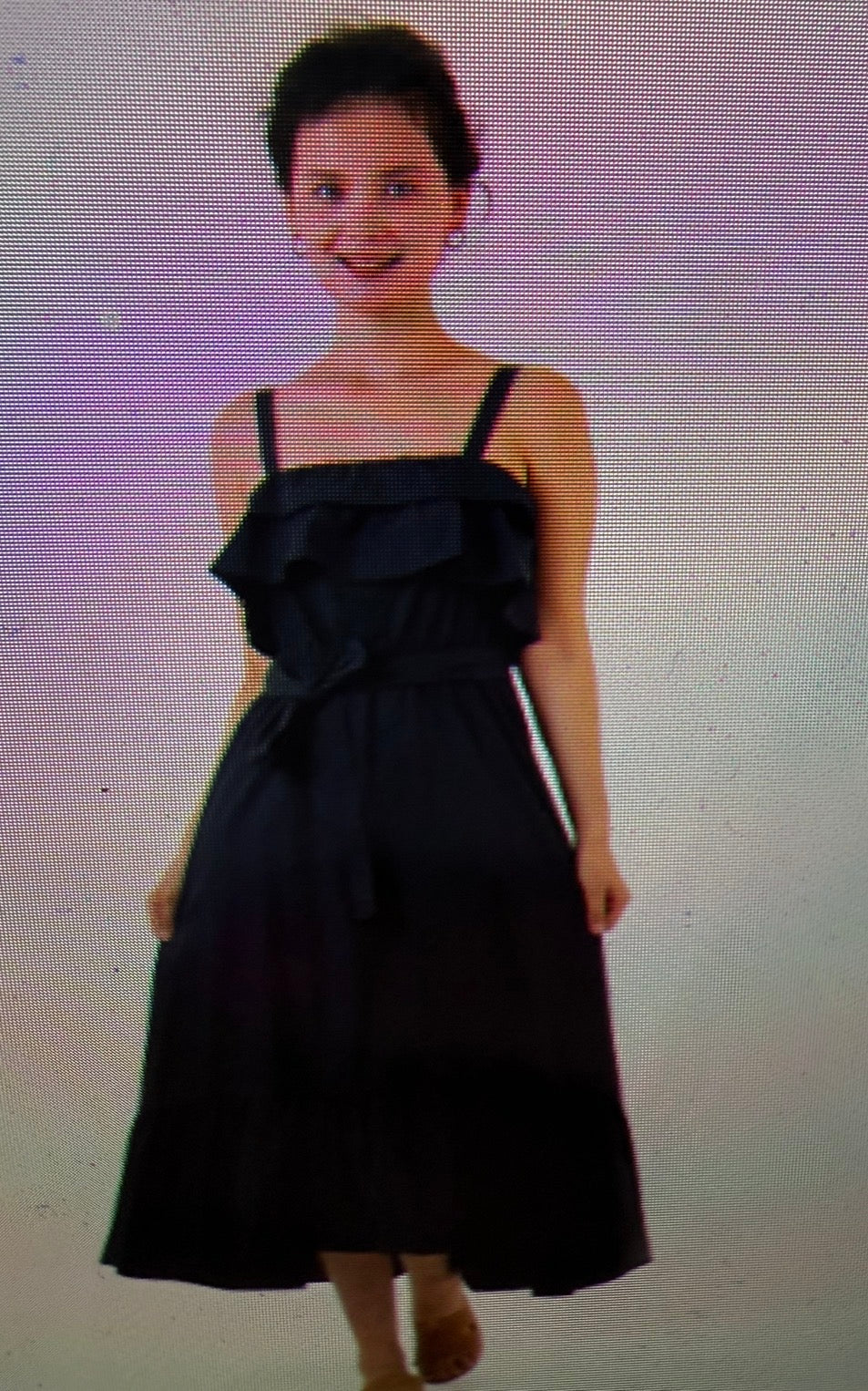 Navy Frill Dress