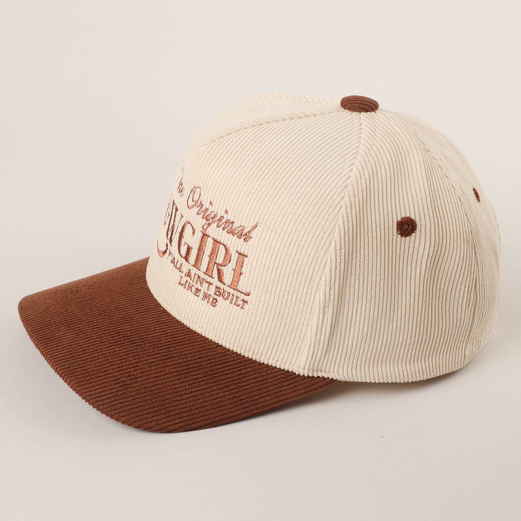 ORIGINAL COWGIRL Corduroy Trucker Hat