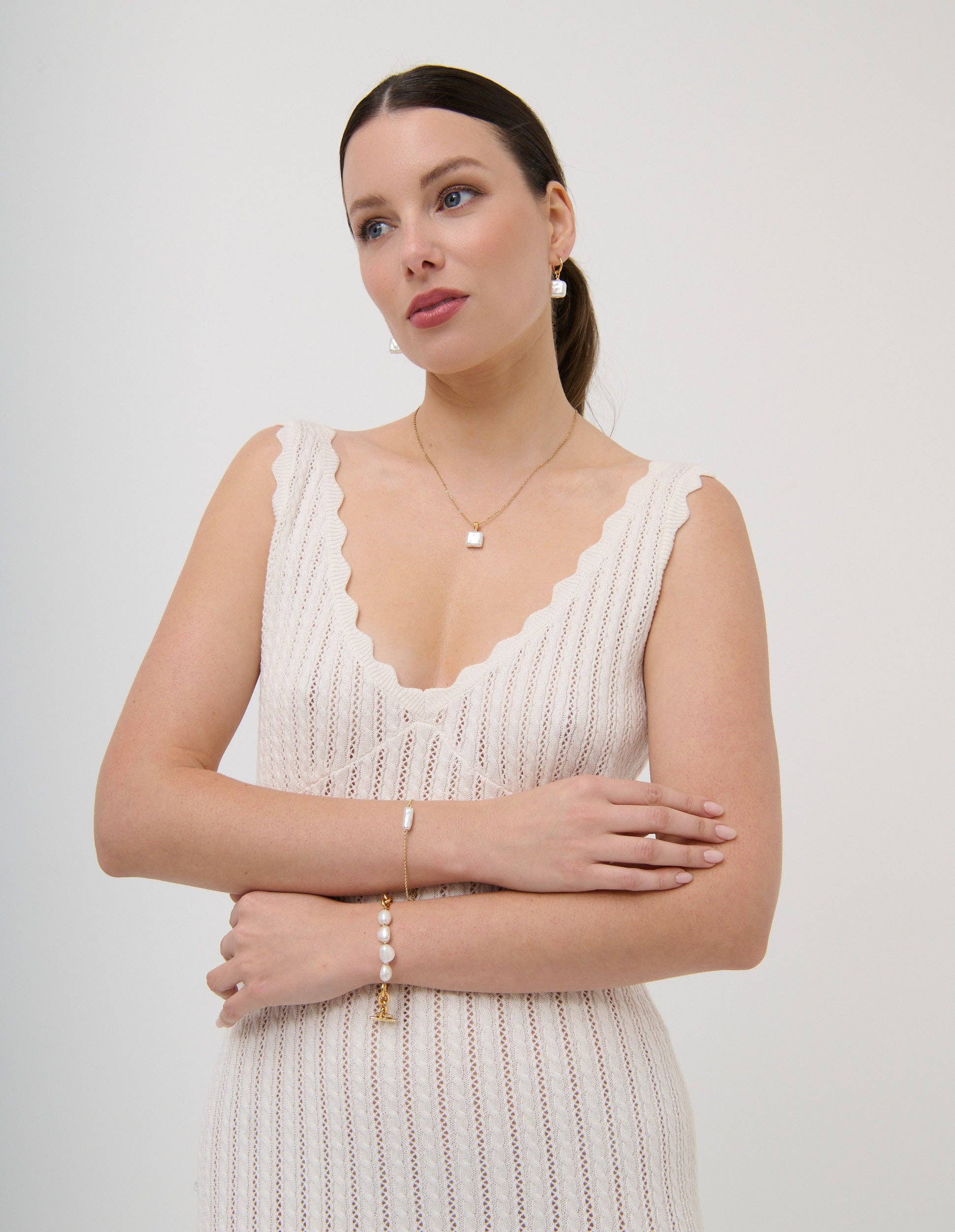 Orbit Baroque Pearl Bracelet