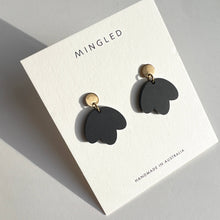 Bloom - Gold and Black Dangle Earrings