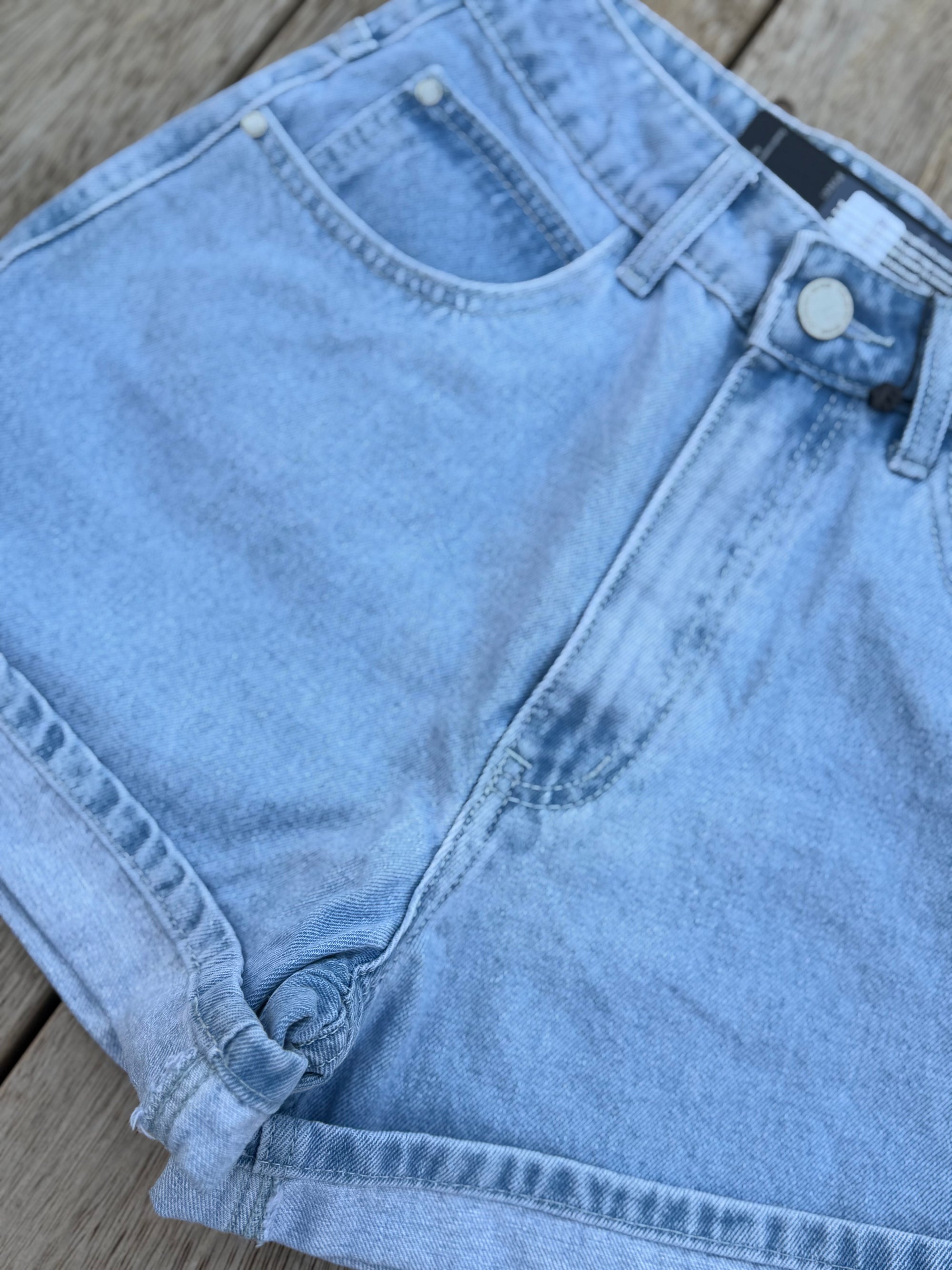 The Arden Cuff Denim Shorts