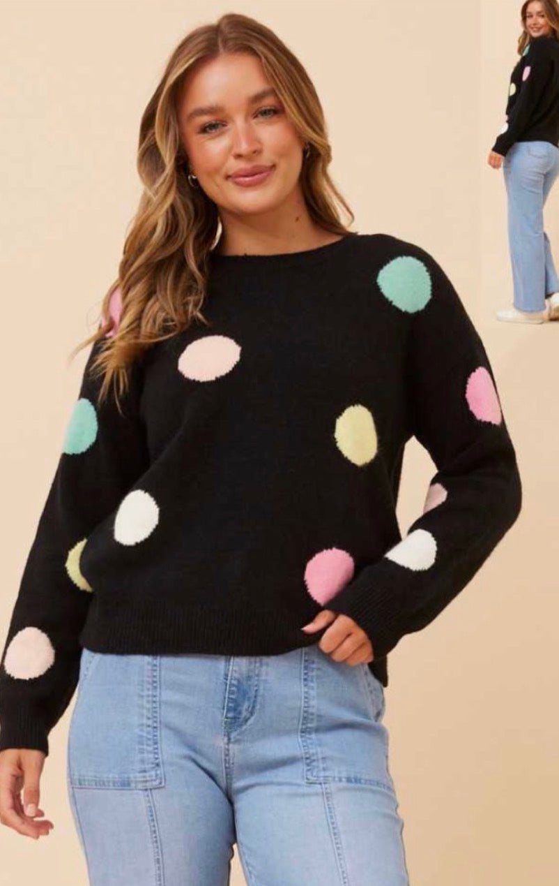 Spot coloured Knit