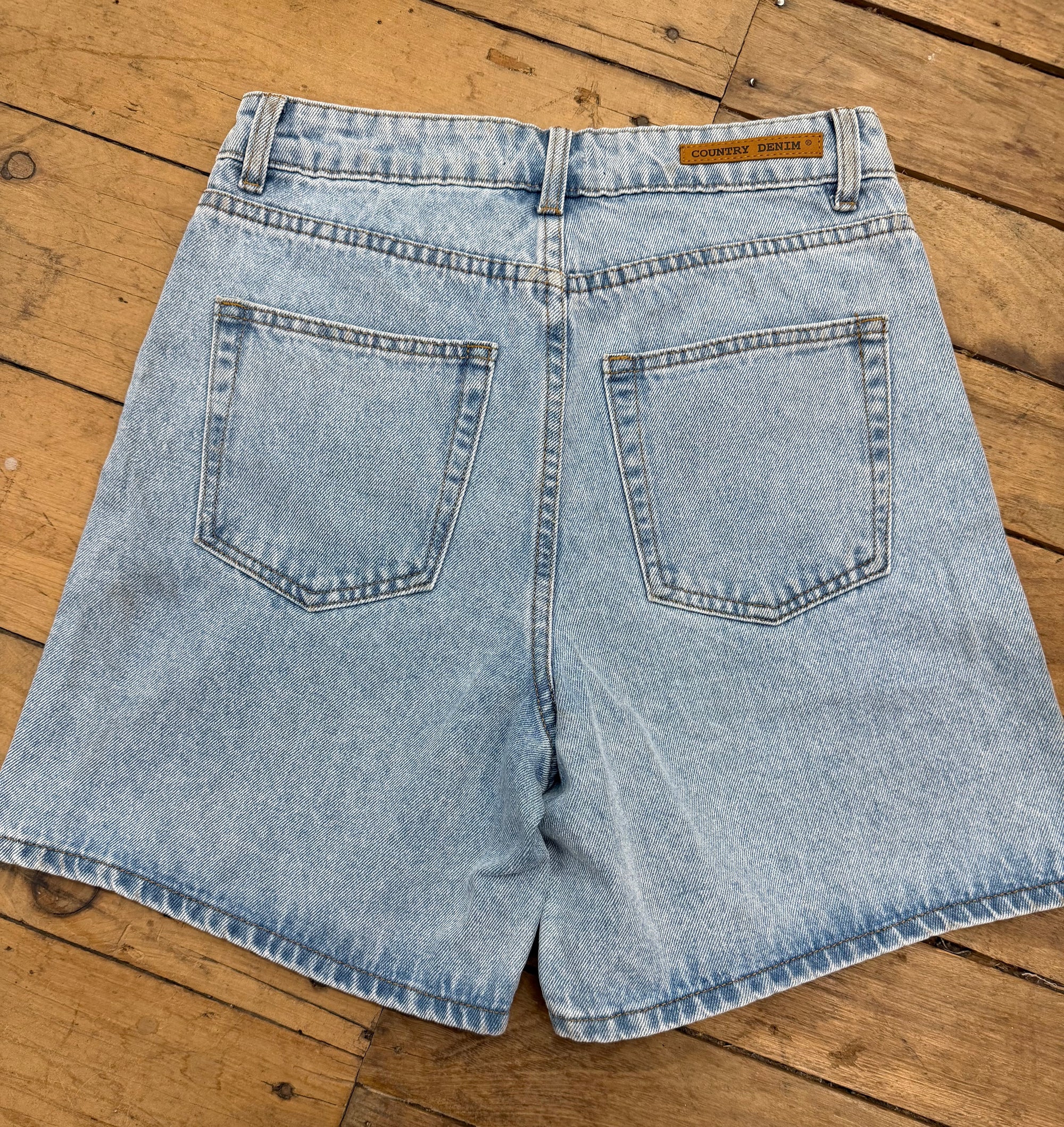 Denim Short~ Medium Length Light wash