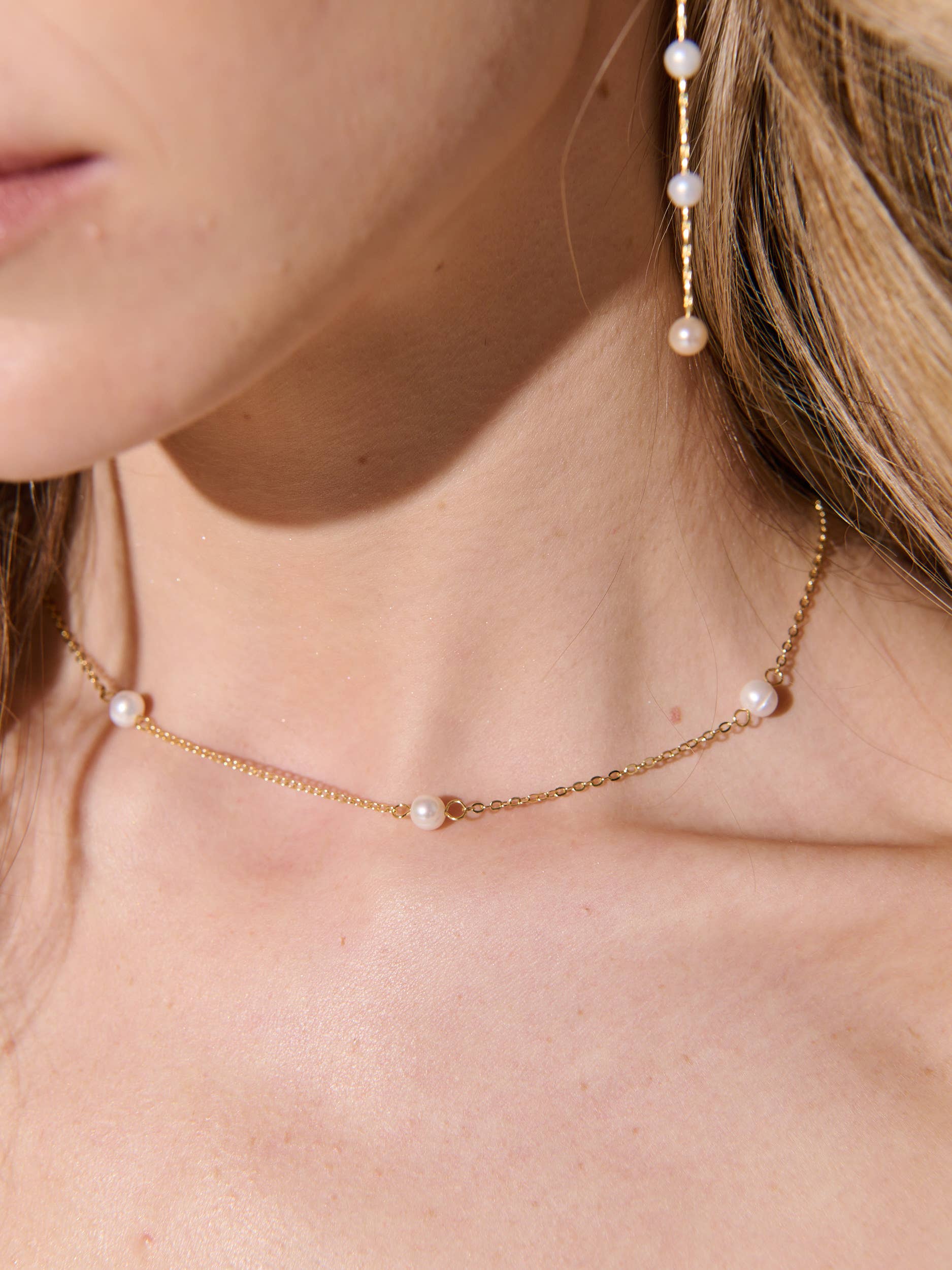 Ally Pearl 18K Gold Plated Necklace
