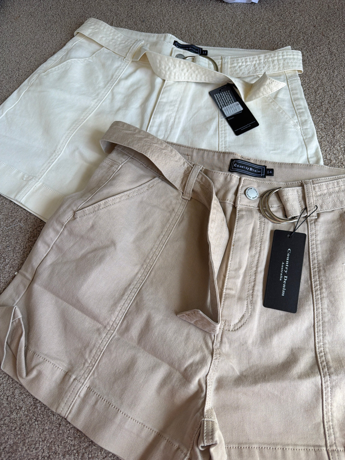 The Frankie Belted Shorts Cream
