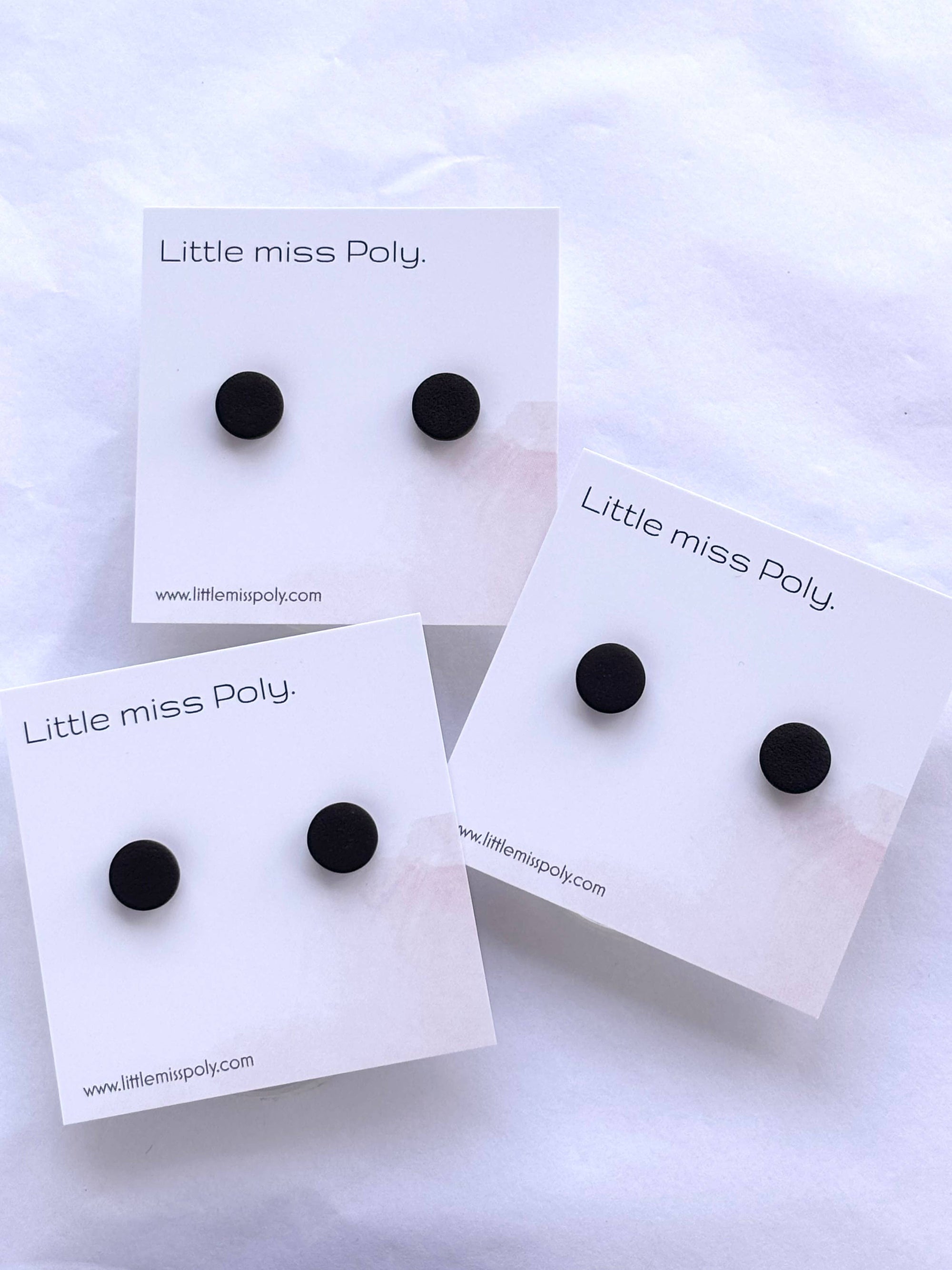 Mini Round Stud - Black