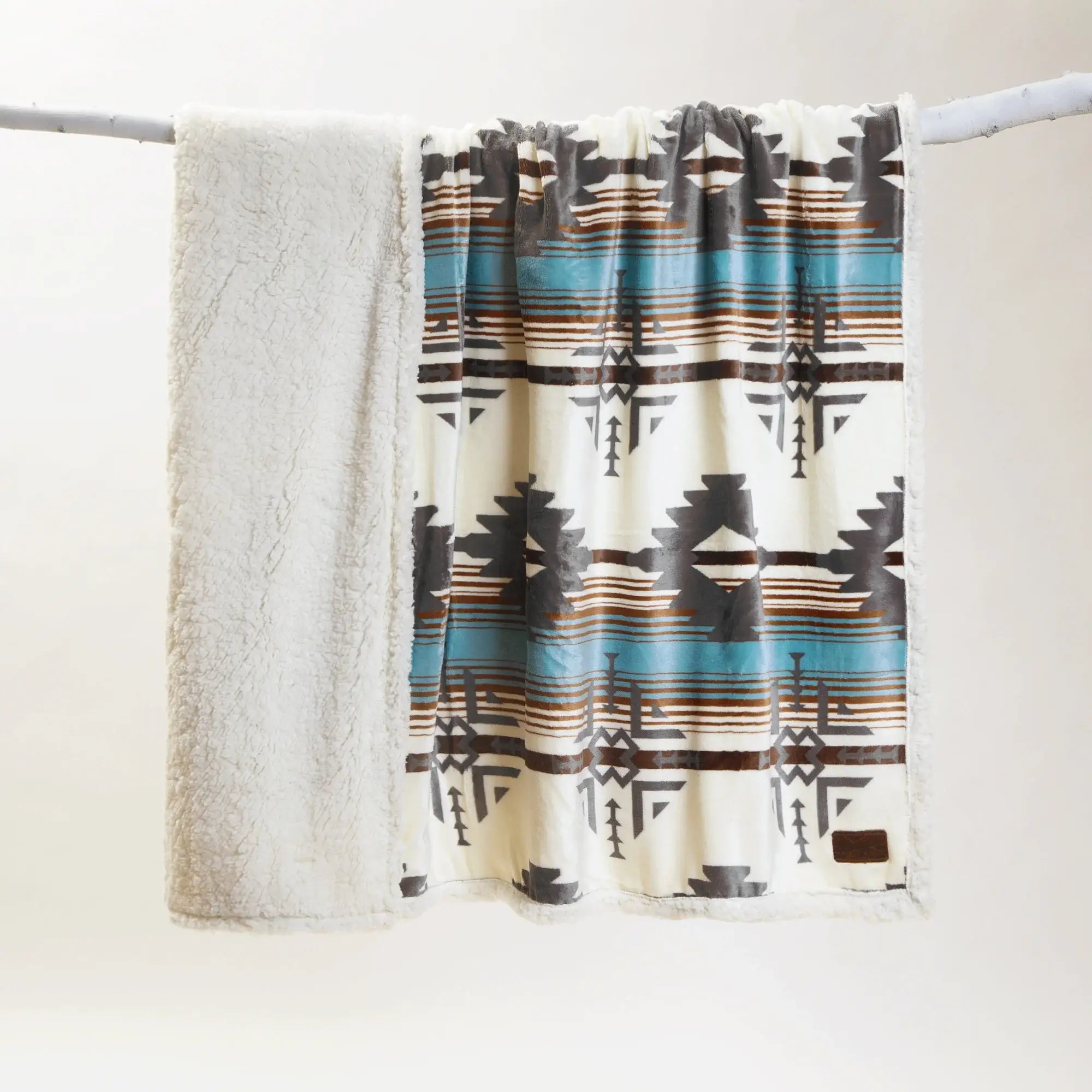 Wrangler Lone Mountain Sherpa Throw Blanket