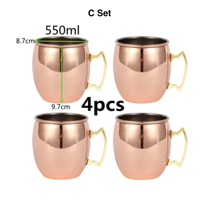 4pcs 550ml Moscow Mule Mug